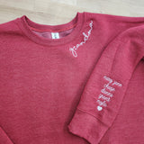 "Mama" Sweatshirt with Names Tultex 340