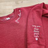 "Mama" Sweatshirt with Names Tultex 340