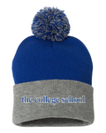 TCS "the college school" Beanie with pom SP15